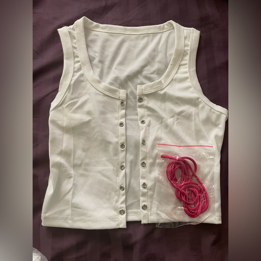 Lace up crop top